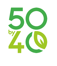 50by40 logo - the words 50by40