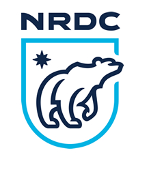 NRDC logo - A polar bear and star in a shield